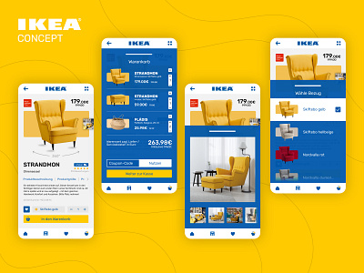 Ikea Store Mobile Concept concept design flat icon ikea minimal mobile mobile app store store app ui ux vector