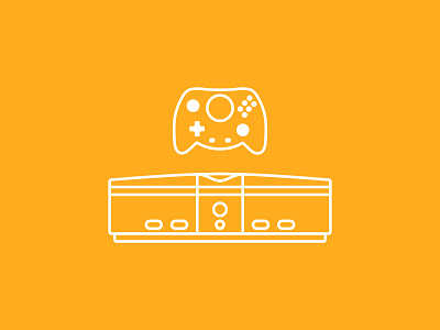 Xbox Original + Controller Icon controller flat game gaming icon illustration minimal original ui ux vector videogame xbox