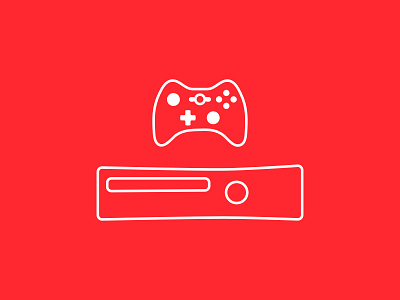 Xbox 360 + Controller Icon 360 controller flat game gaming icon illustration minimal original ui ux vector videogame xbox xbox360