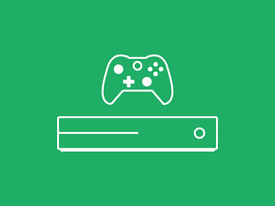Xbox One S + Controller Icon controller flat game gaming icon illustration minimal ones original ui ux vector videogame xbox xboxones