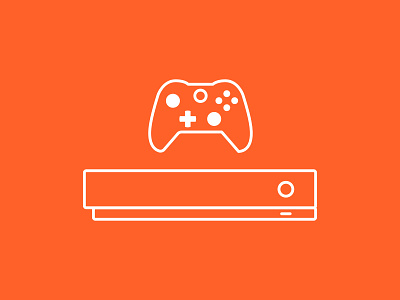 Xbox One X + Controller Icon controller flat game gaming icon illustration minimal onex original ui ux vector videogame xbox xboxonex