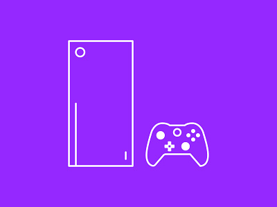 Xbox Series X + Controller controller flat game gaming icon illustration minimal original seriesx ui ux vector videogame xbox xboxseriesx