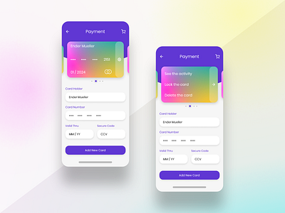 Payment Section / Card Details app card concept cart design figma illustration mastercart minimal mobile mobile app mobile ui payment payment app payments section shopping ui ux vector visa