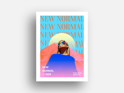 New Normal Poster Design art circle color colorful creative design editorial experiment exploration gradient minimal new normal pastel poster print rectangle shape shapes
