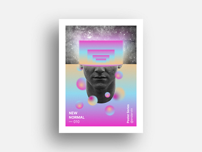 New Normal Poster art circle color colorful creative design editorial experiment exploration gradient minimal new normal pastel poster print rectangle shape shapes