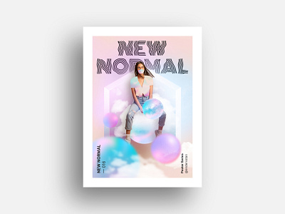 New Normal Poster Design art circle color colorful creative design editorial experiment exploration geometric gradient minimal new normal pastel poster print rectangle shape shapes