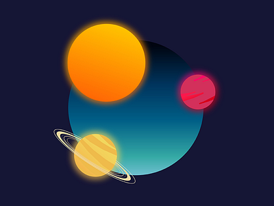 SOLAR adobe illustrator gradients illustration illustrator solar system ui design