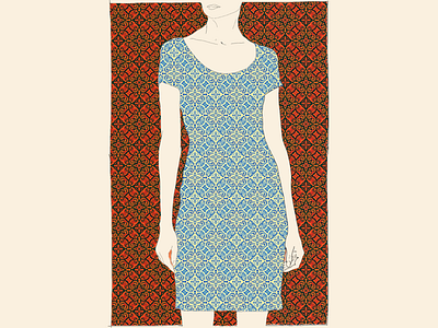 fashion004 allover art editorial illustration fashion illustration mobile pattern pattern design print textile