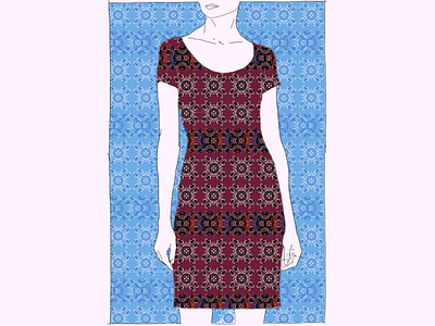 fashion003 allover art fashion illustration mobile pattern pattern design print textile