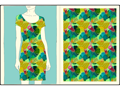 spring camouflage allover art exhibition fashion illustration mobile pattern pattern design print textile