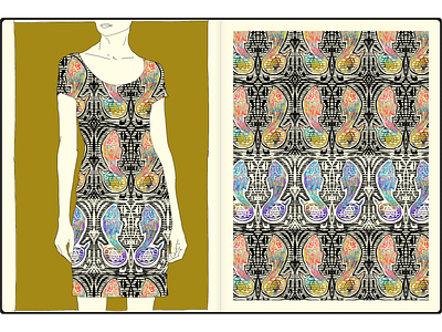 atlantis allover art fashion illustration pattern pattern design print textile