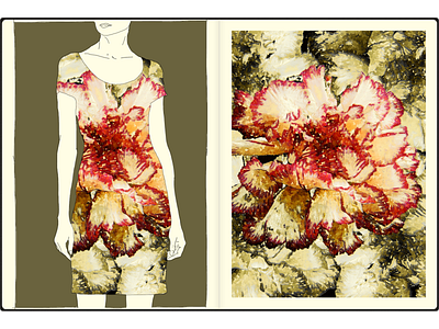 carnation allover art fashion forsale illustration pattern pattern design print textile