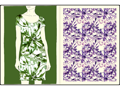 32 allover art fashion forsale illustration pattern pattern design print textile watercolor