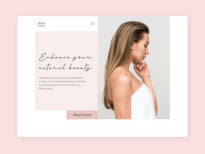 Beauty House/Main Page beauty branding design minimal minimalism salon typography ui ux web website