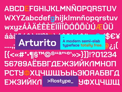 Arturito / Free Font font font awesome font design font family fonts free freebie freebies freelance freelancer slab serif slab serif font slabserif type type art type design typedesign typeface typo typography