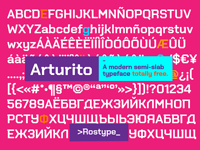 Arturito / Free Font font font awesome font design font family fonts free freebie freebies freelance freelancer slab serif slab serif font slabserif type type art type design typedesign typeface typo typography