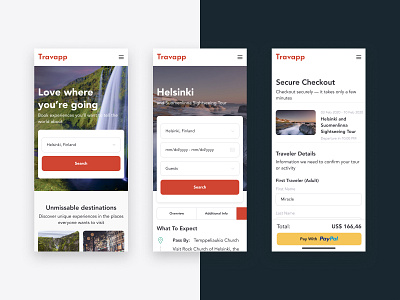 Travel design concept - mobile branding design icon illustration typography ui ux web website