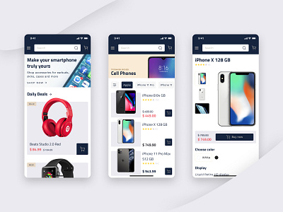 Marketplace design concept - mobile design minimal ui ux web