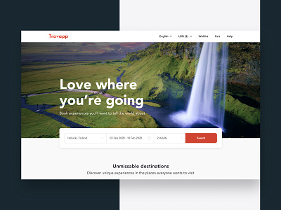 Travel design concept - desktop design illustration ui ux web