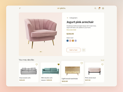 Design concept - Furniture Marketplace for Desktop