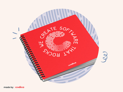 Codica Branded Promo - Notebook branding design icon illustration logo typography ui