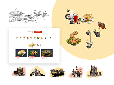 Masalasam application branding desinger illustration logo restaurants ui ux