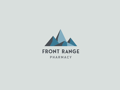 Front Range | Logo blue brand design brand identity branding branding design colorado denver logo mountain logo mountains pharmacy