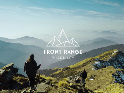 Front Range | Logo Outline brand design brand identity branding branding design colorado denver geometric design geometric logo logo mountain logo pharmacy