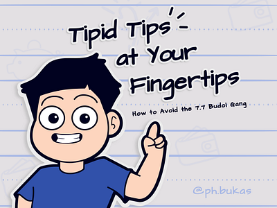 Tipid Tips at your fingertips design illustration