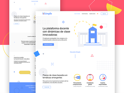 Homepage UI Web - Kimple design e learning education graphic design landing page learning ui user experience ux web web design website