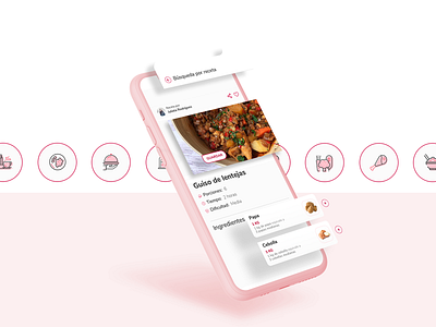 Cooking mobile app - A la mesa app application cook cooking cooking app design exploration food graphic design interface iphone mobile mobile app mobile design mobile ui recipes ui ux visual