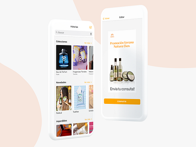New features - Natura app application beauty cosmetic design ecommerce exploration graphic design interface iphone mobile mobile app mobile design mobile ui mockup ui user experience ux visual