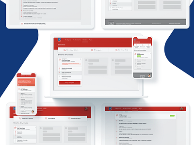 Sinister Reports - La Caja design desktop graphic design insurance mobile ui user experience user interface ux
