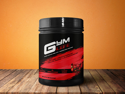 GymLife Jar Packaging design gym illustration logo package design packaging design