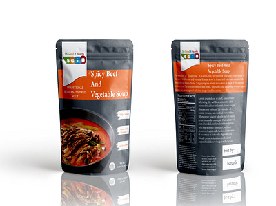 Soup Packaging black white branding design illustration logo package design packaging design vector