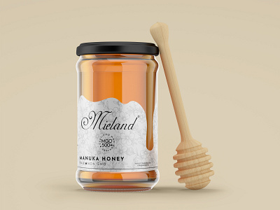 Mieland Honey Packaging branding design honey honeybee illustration logo package design packaging design typography vector
