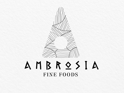 Ambrosia australia black white branding food goof illustration logo minimal minimalist logo typography