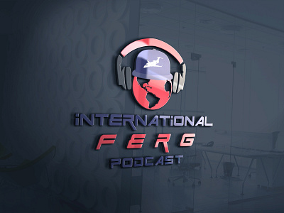 International Ferg Podcast logo ferg illustration international logo podcast podcast logo