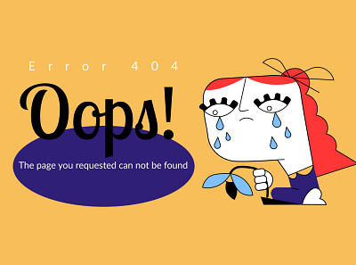 Error 404 brand branding clean clean ui color design error error 404 error page fashion icon illustraion minimal oops