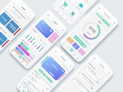 Leaf Banking App app bank app bank card banking banking app bankingapp branding card design mobile app mobile app design money app schedule typography ui ui ux uidesign