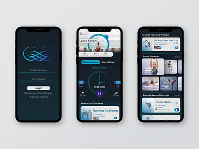 Fitness App app app design app ui appdesign design fitness fitness app fitnessapp illustration logo mobile app mobile app design running app typography ui uidesign workout