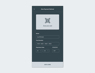 Payment Method design payment method ui