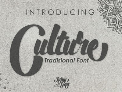 Culture Tradisional Font
