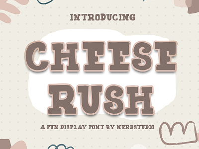Cheese Rush design font fresh illustration typeface typography vector