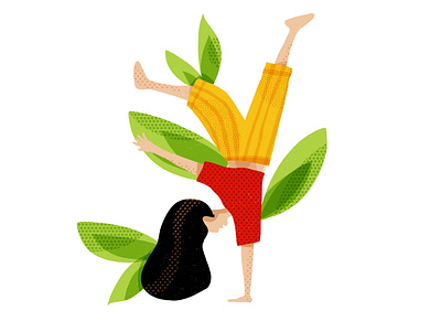 Yoga Girl Digital Illustration digitalart excercise girl health health app illustration ipadproart poses women empowerment women in illustration work from home work out yoga yoga pose