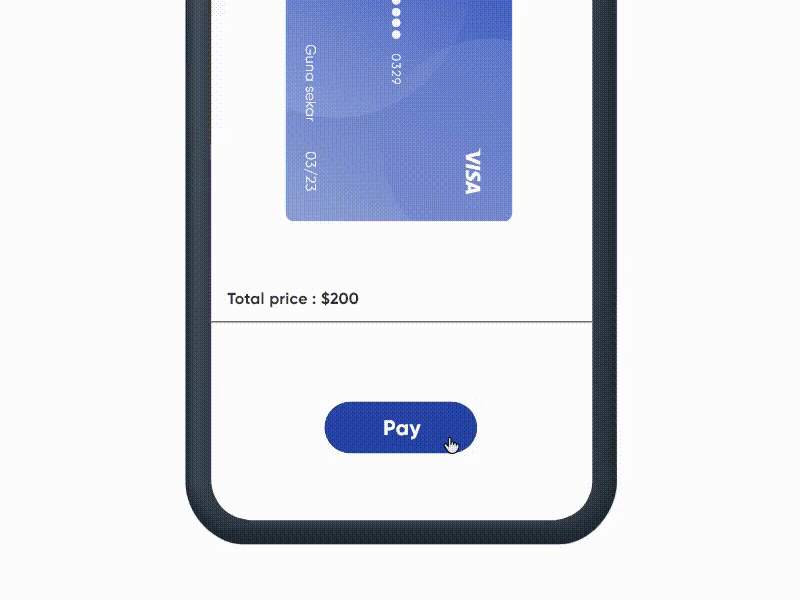 Payment micro interaction.
