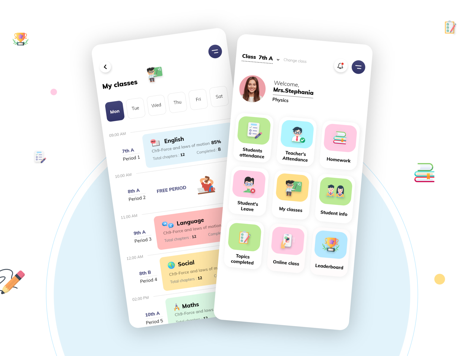 Unbox School App (Teacher Login) by Guna Sekar on Dribbble
