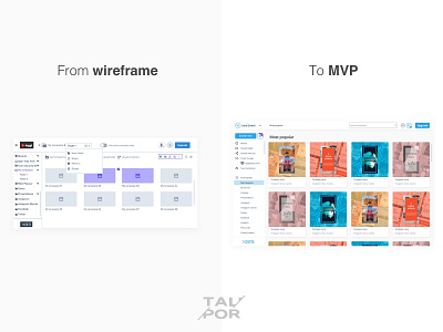 Wireframes to Visual design