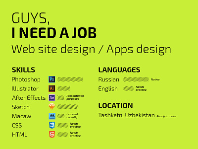 Job app application design job site web