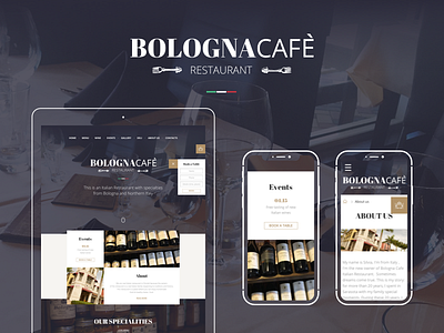 Bologna Cafe Italian Restauran uxui web design